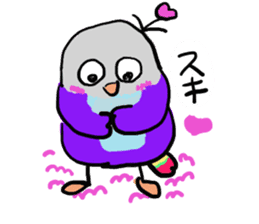 Blue button parakeets Sticker 2 sticker #9726723