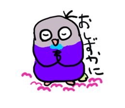 Blue button parakeets Sticker 2 sticker #9726730