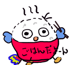 Blue button parakeets Sticker 2 sticker #9726734