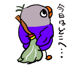 Blue button parakeets Sticker 2 sticker #9726740