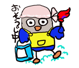 Blue button parakeets Sticker 2 sticker #9726741