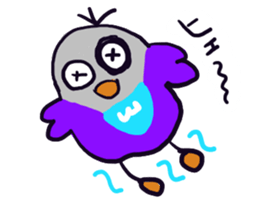 Blue button parakeets Sticker 2 sticker #9726744