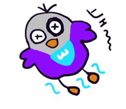 Blue button parakeets Sticker 2 sticker #9726744