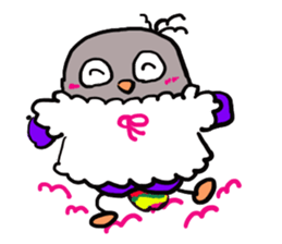 Blue button parakeets Sticker 2 sticker #9726745