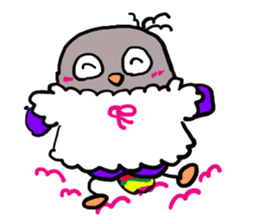 Blue button parakeets Sticker 2 sticker #9726745