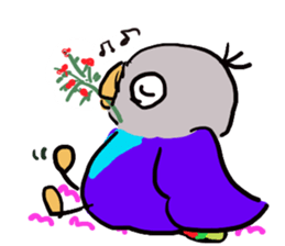 Blue button parakeets Sticker 2 sticker #9726746