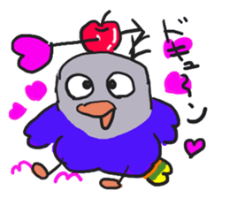 Blue button parakeets Sticker 2 sticker #9726748