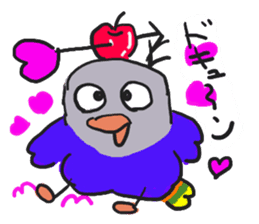 Blue button parakeets Sticker 2 sticker #9726748