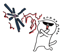 Agent white cat sticker #9727537