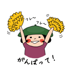 Girl who suffered a beret. sticker #9728278