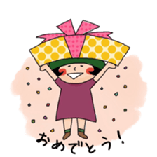 Girl who suffered a beret. sticker #9728280