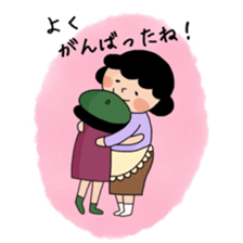 Girl who suffered a beret. sticker #9728296