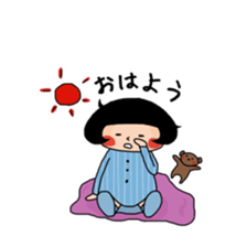 Girl who suffered a beret. sticker #9728300