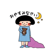 Girl who suffered a beret. sticker #9728301