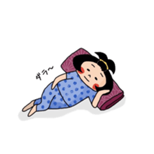 Girl who suffered a beret. sticker #9728305