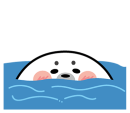 Cute seal stamp sticker #9728752