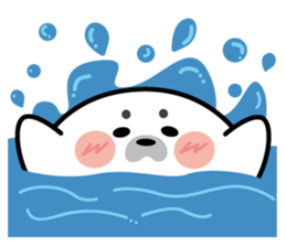 Cute seal stamp sticker #9728753