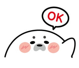 Cute seal stamp sticker #9728757