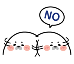 Cute seal stamp sticker #9728758