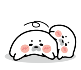 Cute seal stamp sticker #9728764