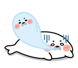 Cute seal stamp sticker #9728773