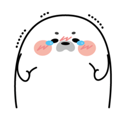 Cute seal stamp sticker #9728778