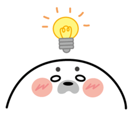 Cute seal stamp sticker #9728781