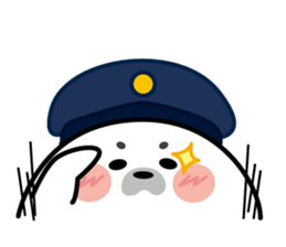 Cute seal stamp sticker #9728784