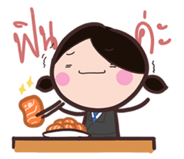 Office Lady straight face sticker #9729399