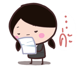 Office Lady straight face sticker #9729400