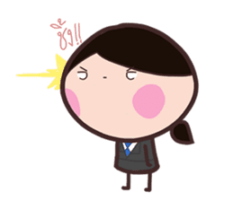 Office Lady straight face sticker #9729402