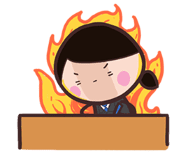 Office Lady straight face sticker #9729406