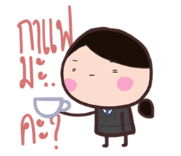 Office Lady straight face sticker #9729416