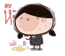 Office Lady straight face sticker #9729426