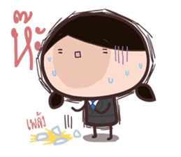 Office Lady straight face sticker #9729426