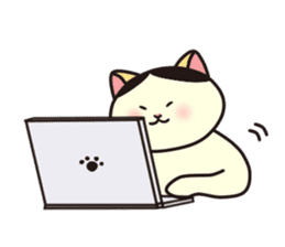 Ugly but cute! tortoiseshell cat, Mike sticker #9730655