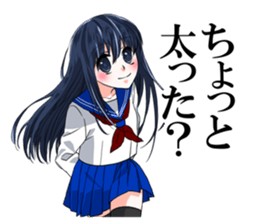 girl cartoon character STICKER sticker #9730753