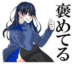 girl cartoon character STICKER sticker #9730766