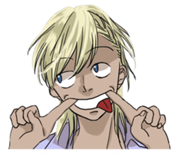 girl cartoon character STICKER sticker #9730782