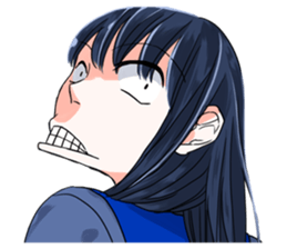 girl cartoon character STICKER sticker #9730783