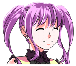 girl cartoon character STICKER sticker #9730784