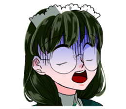 girl cartoon character STICKER sticker #9730786