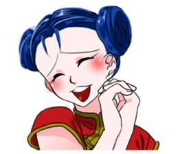 girl cartoon character STICKER sticker #9730790