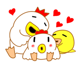 Fascinating chicken and chick 3 sticker #9730913