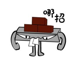 Square head two teeth (everyday life) sticker #9731254