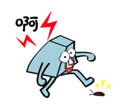 Square head two teeth (everyday life) sticker #9731257