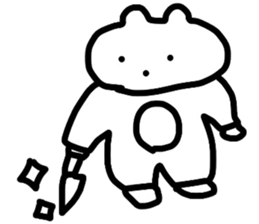 Extremity of expressionless sticker #9732069