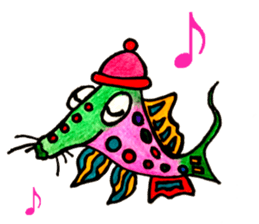 Colorful fish! sticker #9732117