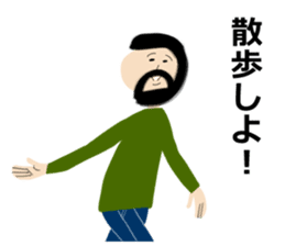 Daily life of Okappa-san & Ohige-san. sticker #9733386