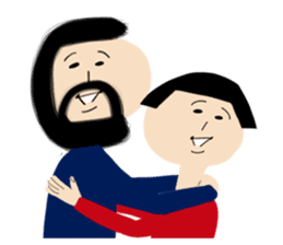 Daily life of Okappa-san & Ohige-san. sticker #9733391